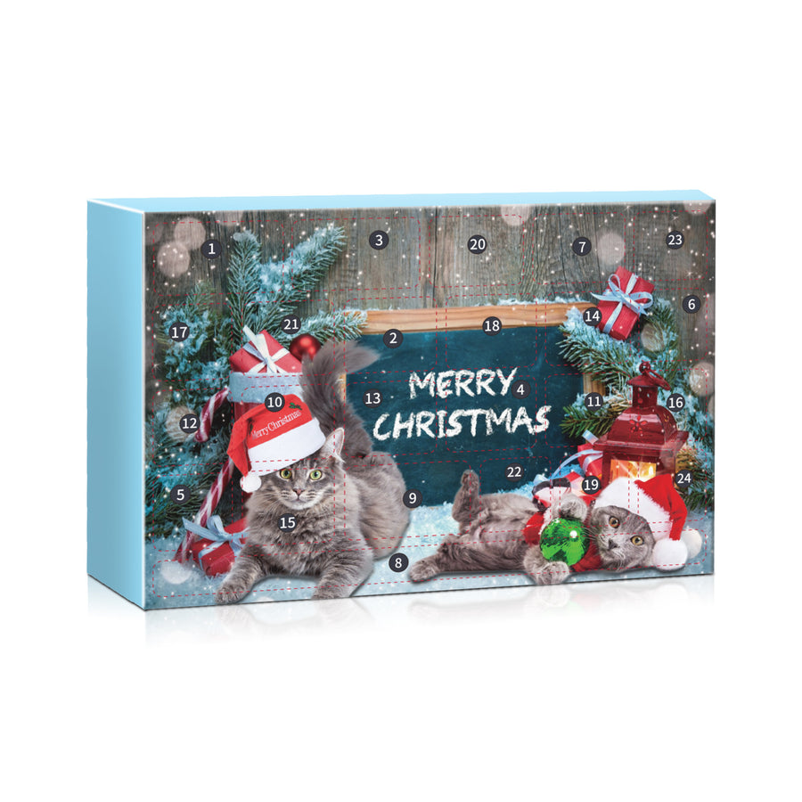 Cat Advent Calendar box, Grey Cats design